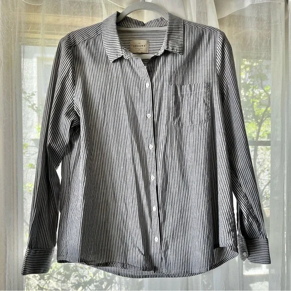 Sezane tomboy shirt striped button up - Picture 7 of 13
